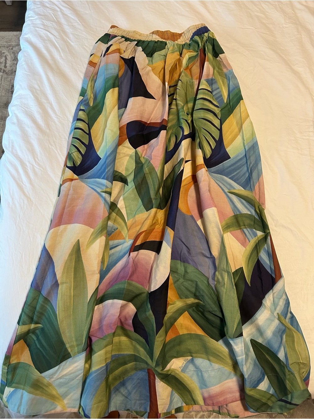Farm Rio Women's Multicolor Tropical Print Maxi Skirt
